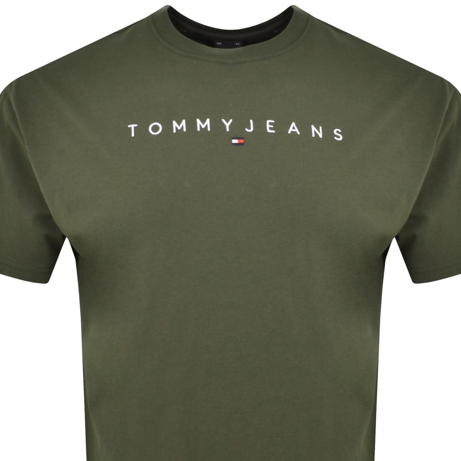 Green tommy jeans t shirt clearance